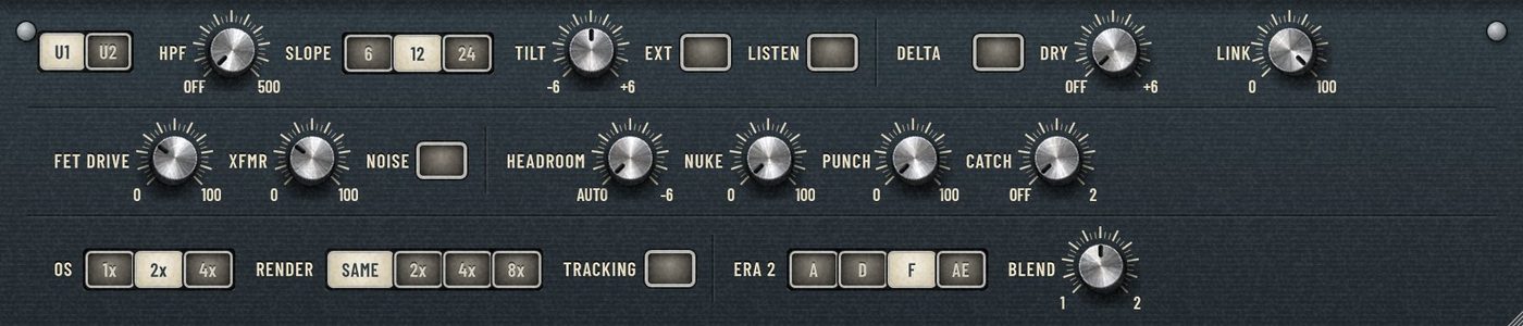 The PINCH-76 ADVANCED drawer with EXT, LISTEN and the sidechain filter